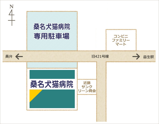 桑名動物病院 駐車場